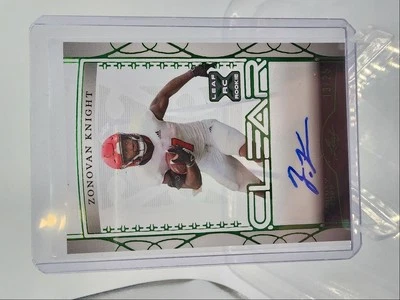 2022 Leaf Trinity Clear Autographs Zonovan Knight Auto NC State Wolfpack #CA-ZK1 - Image 1 of 2