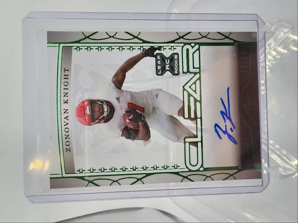 2022 Leaf Trinity Clear Autographs Zonovan Knight Auto NC State Wolfpack #CA-ZK1 - Image 1 of 2