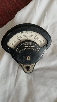 Ampémetro/voltímetro de CC Weston de colección modelo #268 No. 4333 excedente militar - Imagen 1 de 4