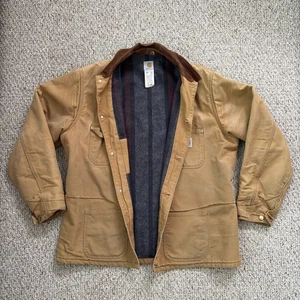 VINTAGE Carhartt Jacket Mens Brown 50 Tall Blanket Lined - C01 BRN - Picture 1 of 21