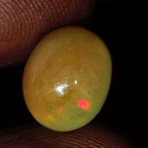 100% Natural Ethiopian Opal 1.80 Ct Multi Fire Cabochon 10x8mm Polished Gemstone - Picture 1 of 5