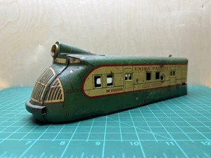 ANTIQUE MARX TRAINS PREWAR M10000 STREAMLINER GREEN & CREAM - Shell Only - Picture 1 of 9
