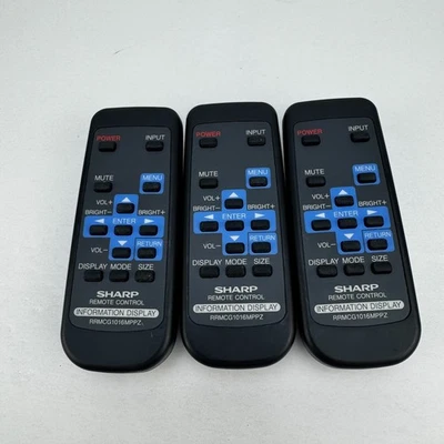 Lote de 3 controles remotos afiados genuínos RRMCG1016MPPZ display de informações - Imagem 1 de 3