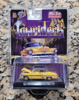 M2 1:64 1954 CHASE GOLD CHEVROLET BEL AIR LOWRIDER YELLOW MIJO EXCL 31500-MJS78 - Image 1 of 4