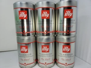 illy Caffe italienischer Kaffee Classico Medium Rоast 8,8 Unzen Dose 6 Stück Etui Ablaufdatum 5/27 - Bild 1 von 6