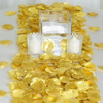 4000 Gold Silk Rose PETALS Wedding Party Decorations Supplies WHOLESALE SALE - Image 1 of 4