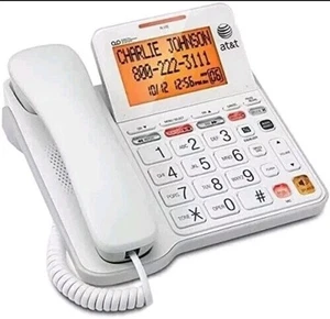 AT&T CL4940 Single Line Corded phone for Seniors with Answering Machine - Zdjęcie 1 z 2