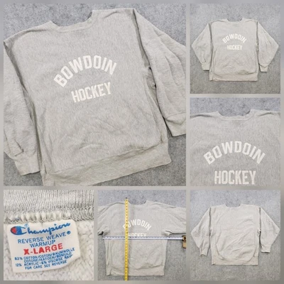 Sudadera De Colección Años 80 Bowdoin Osos Polares Para Hombres XL Campeón Tejido Inverso Calentamiento Foto 1 de 4
