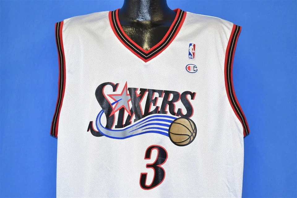 Camiseta de colección años 90 PHILADELPHIA 76ERS ALLEN IVERSON #3 SIXERS JERSEY BALONCESTO L Foto 1 de 3