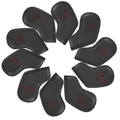 10pcs Golf Iron Headcovers Two Sided Numbers Iron Covers for LH RH # 4-9,P,A,S,X - Image 1 of 4