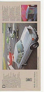 Catalogue dépliant brochure Prospekt ROLLS ROYCE Année 1984 5 Pages - Picture 1 of 1