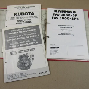 Rammax RW 3000 SP SPT Bedienungsanleitung Ersatzteilkatalog Kubota Motor - Bild 1 von 1