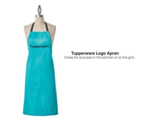 Tupperware Logo Apron Teal / Aqua Blue and Black Embroidered Consultant NIP - Picture 1 of 1