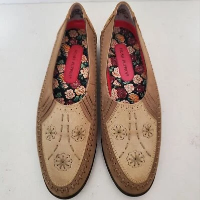 Hush Puppies Caléndula Tostado Gamuza Cuero Punto Látigo Cómodo Mocasín Zapato 9 Nuevo Sin Caja Foto 1 de 4