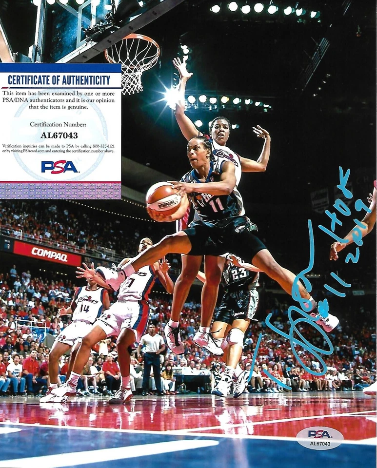 TERESA WEATHERSPOON signed NEW YORK LIBERTY 8X10 photo HOF w/ COA PSA AL67043 - Image 1 of 1
