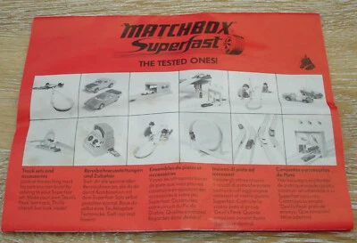 Matchbox Lesney Superfast Rennbahn "The Tested Ones" Katalog Catalogue - Bild 1 von 4