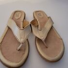 Boc Born Concept 47246 Gold Flip Flop Thong Sandals.  Size 10 M Pre-owned 