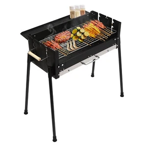 Barbecue Charcoal Grill Stainless Steel Folding BBQ Outdoor Camping Barbecue NEW - Picture 1 of 15