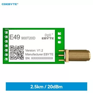 Módulo de transmisión de datos inalámbrico 868/915 MHz antena SMA DIP de baja potencia 20 dBm - Imagen 1 de 6