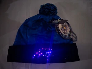 Carolina Panthers Big Logo Light Up Printed Beanie Winter Hat Toque Cuffed LOGO - Picture 1 of 1