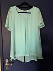 Bonmarche. Pale Turquoise Green Double Layer Top. Size 16