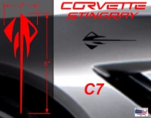 STINGRAY Vinyl Decal Racing Stripes 2" x 6" 4pcs (Fits all Chevy CORVETTE's) - Picture 1 of 24