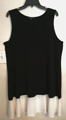 Платье женское Tiana B 18 плюс черно-белое длина до колена без рукавов карьерное офисное - Изображение 1 из 4