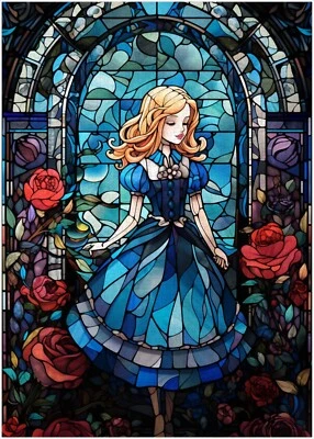 ART OF SOCKS Glasmalerei Alice im Wunderland Puzzle 300/500/1000 Teile