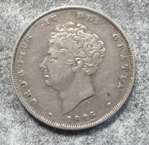 Great Britain 1826 George IIII One Shilling silver coin Attractive - Bild 1 von 4