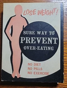 Vintage LOSE WEIGHT 1965 Novelty/Gag BOXED Gift PREVENT OVER-EATING - Picture 1 of 2