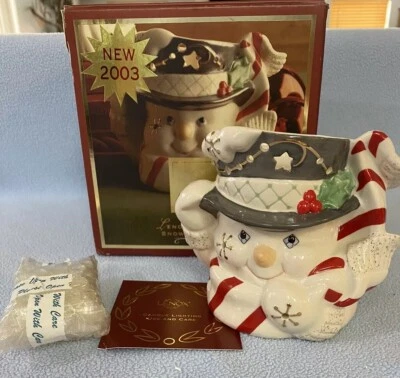 Boneco de neve Lenox Occasions votivo 2003. Novo na caixa - Imagem 1 de 4
