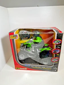 New Bright Connection Radio Remote Control Kawasaki Fully Fuctional 4 Wheeler - Picture 1 of 5