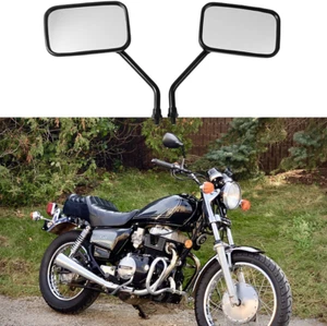 10mm Rectangle Motorcycle Side Mirrors For Honda CB350 CB450 CB500 CB550 CB650 - Picture 1 of 15