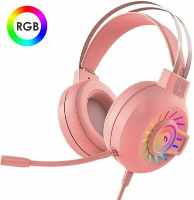 Gaming Headset 3.5mm Stereo Wired RGB Backlit Headphone for PS4/ Xbox one/Mac/PC - Image 1 of 4