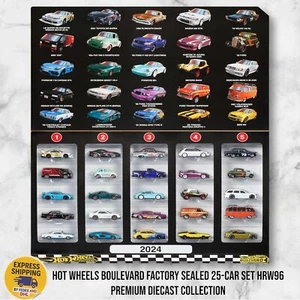 Hot Wheels Boulevard Factory Sealed 25-Car Set HRW96 Premium Diecast Collection - Bild 1 von 3