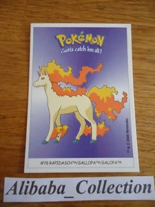 POKEMON dunkin boomer trading card sticker 2000 Carte # 78 PAPIDASCH GALOPA - Imagen 1 de 1