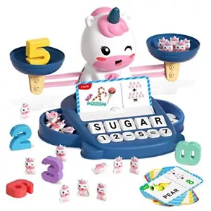 s Kindergarten Preschool Learning Activities Math Counting Matching Unicorn - Picture 1 of 7