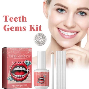 Tooth Gemstone Set Light DIY Tooth Gemstone Kit Reflective Tooth Decoration - Picture 1 of 12
