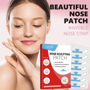 Thin Nose Wing Stickers - Convenient Gadget For Narrow Nasal Bridge W1B7 9CK7 - Picture 1 of 9