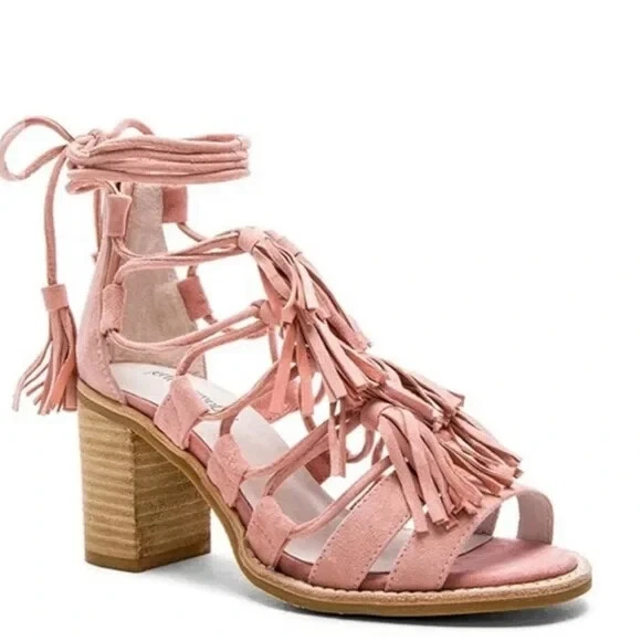 Sandalia plataforma borla rosa Jeffrey Campbell Linares talla 10 Foto 1 de 4