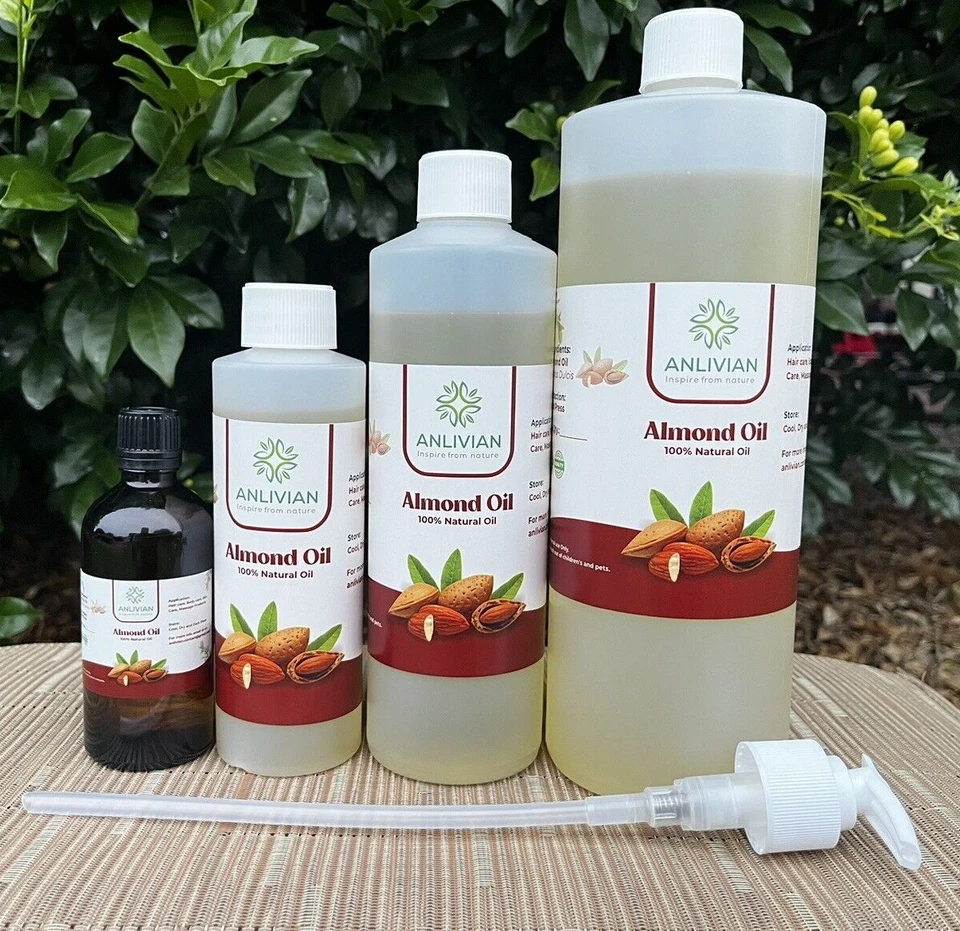 Premium Sweet Almond Oil 100% Pure Cold-Pressed –Hair, Skin, Message - Australia - image 1 of 1
