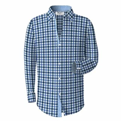 CAMISA HOMBRE BERLIONI ITALIA PREMIUM HILO TEÑIDO ALGODÓN DE LUJO CORTE MODERNO CUADROS PÚRPURA Foto 1 de 2