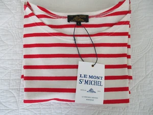 Le Mont Saint Michel Tilda Red Stripe Breton Top L NWT - Picture 1 of 13