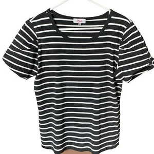 Calvin Klein Donna M Nero Bianco Righe Puff Business Casual Comodo Classico - Foto 1 di 9