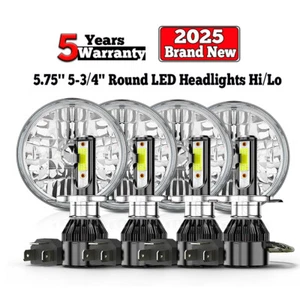 For Ford Gran Torino 1972-1976 4pcs Round 5.75" 5-3/4" LED Hi/Lo Headlights - Picture 1 of 24