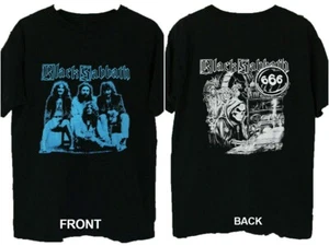 2 sides 666 Black Sabbath Band Shirt Black Unisex S-5XL - Picture 1 of 3
