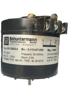 TRANSFORMADORES SCHUNTERMANN GMBH BV 3-113-07-004 RV 230/2.5 ACTUADOR TRANSFORMADOR - Imagen 1 de 4