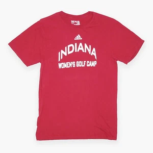 ADIDAS Womens Indiana Golf Red Regular USA Short Sleeve T-Shirt M - Picture 1 of 4