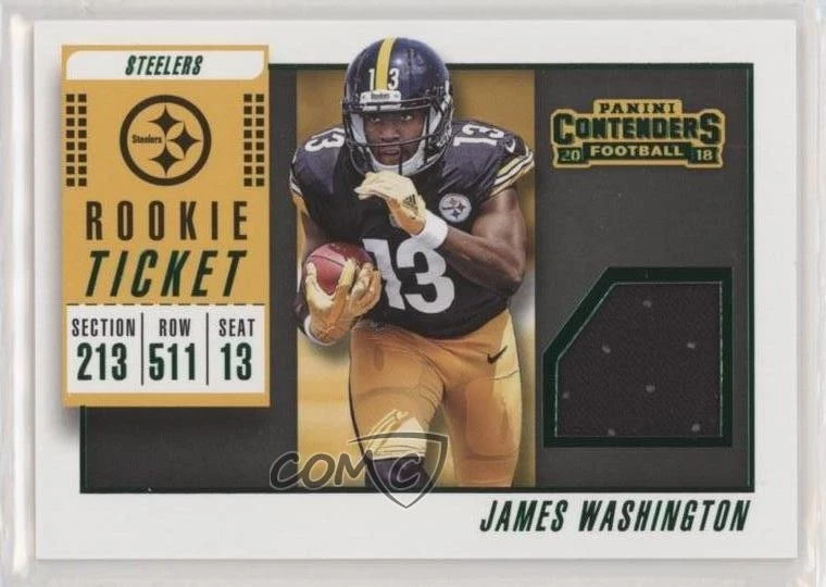 2018 Panini Contenders Rookie Ticket Swatches Variation James Washington RC - Image 1 of 2