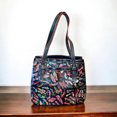 Sydney Love Vegan Leather Colorful Shoes Tote Shoulder Bag Purse - Image 1 of 4